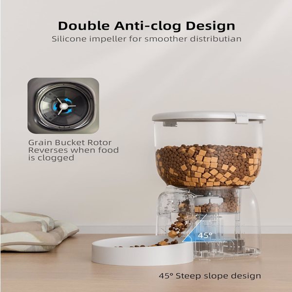 Dispensador automático de comida para gatos
