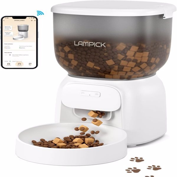 Dispensador automático de comida para gatos