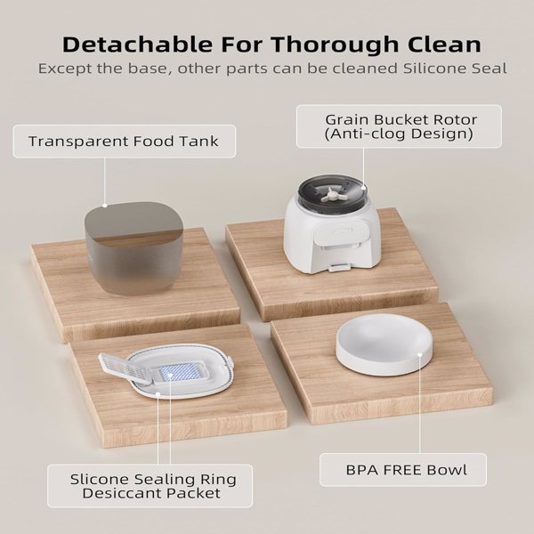 Dispensador automático de comida para gatos
