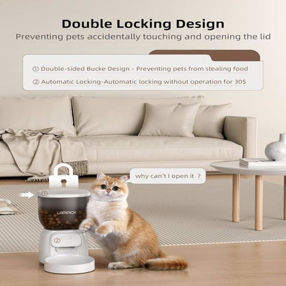 Dispensador automático de comida para gatos